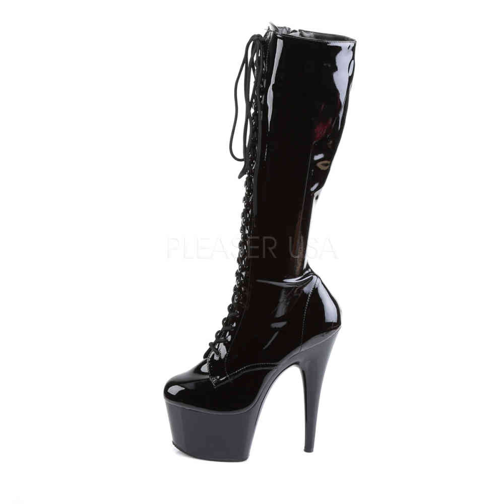 Pleaser - ADORE-2023 Bottes de plate-forme - Chaussures de pole dance - Noir